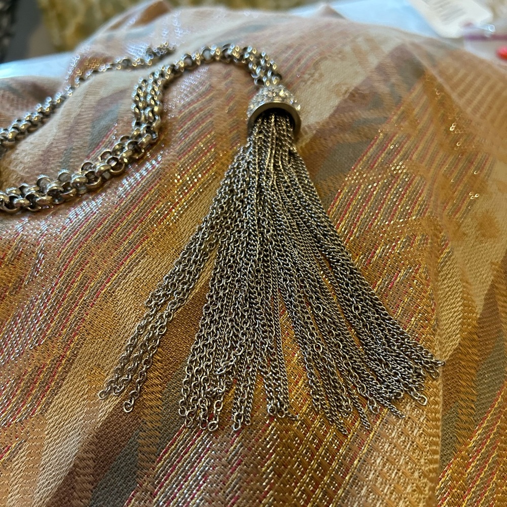Sunday Funday ~ Jewelry Jam: Silver Tassel Necklace